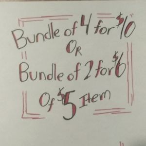 Meke a Bundle of 4 for $10